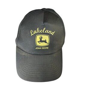 Lakeland John Deere cap Black Adjustable Baseball hat Toppers Brand